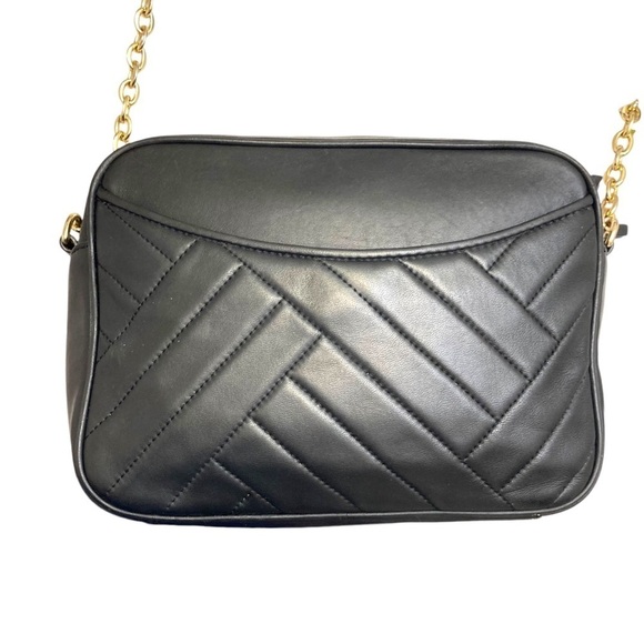 Tory Burch black leather quilted Alexa crossbody camera bag - Picture 2 of 11